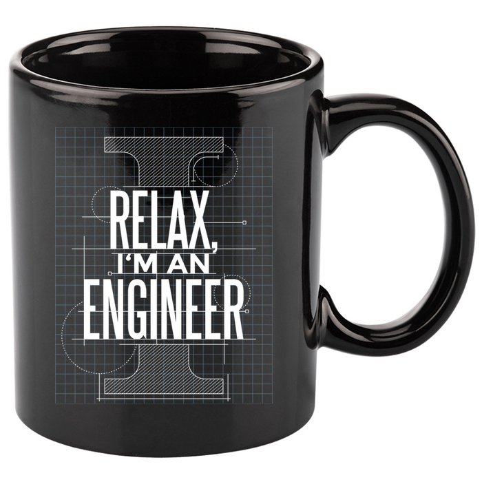 Relax I'm An Engineer 11oz C Handle Ceramic Mug