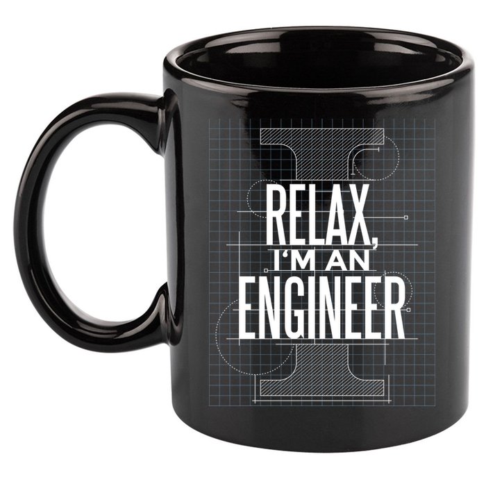 Relax I'm An Engineer 11oz C Handle Ceramic Mug