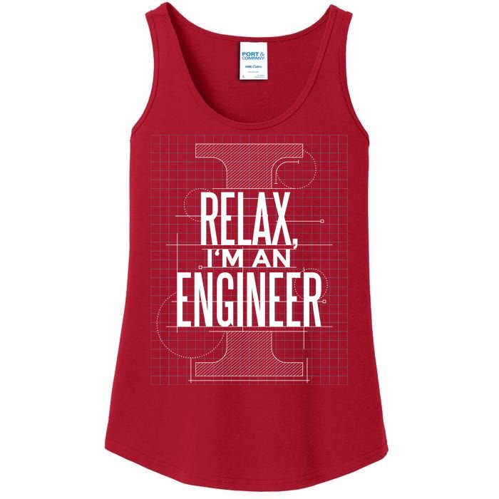 Relax I'm An Engineer Ladies Essential Tank