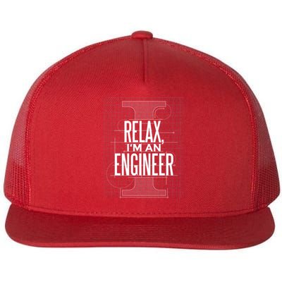 Relax I'm An Engineer Flat Bill Trucker Hat