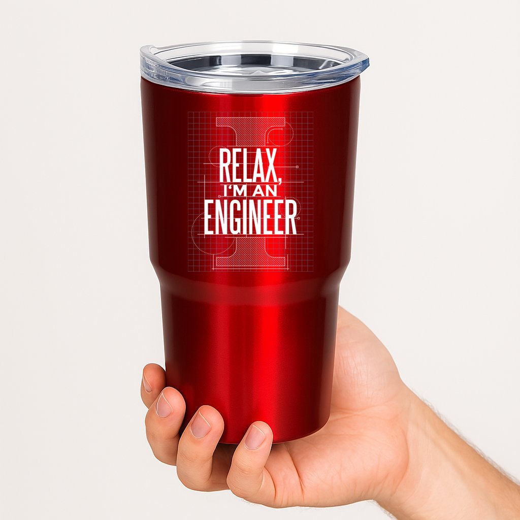 Relax I'm An Engineer Tumbler