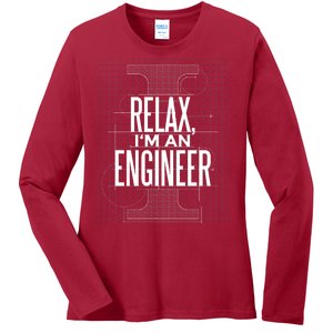 Relax I'm An Engineer Ladies Long Sleeve Shirt