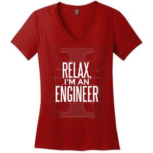 Relax I'm An Engineer Women's V-Neck T-Shirt