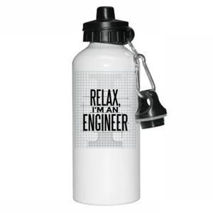 Relax I'm An Engineer Aluminum Water Bottle