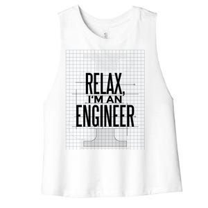 Relax I'm An Engineer Women's Racerback Cropped Tank