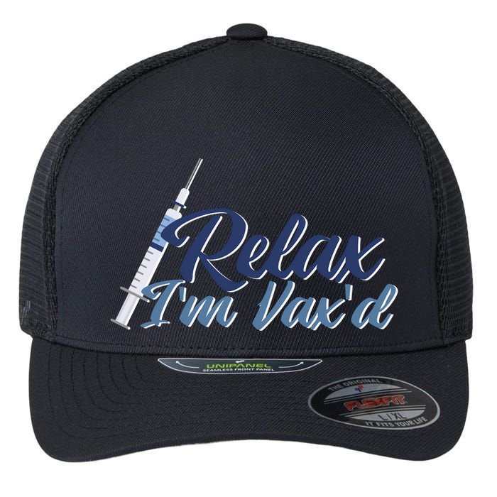 Relax I'm Vax'd Flexfit Unipanel Trucker Cap