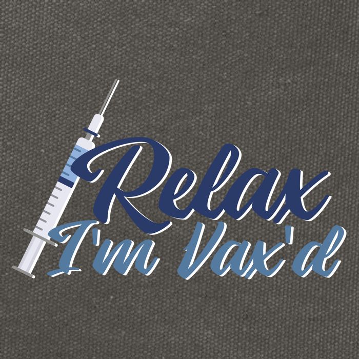 Relax I'm Vax'd Cotton Canvas Backpack
