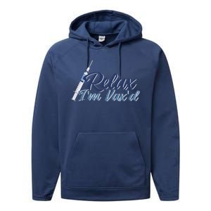 Relax I'm Vax'd Performance Fleece Hoodie