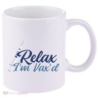 Relax I'm Vax'd 11oz C Handle Ceramic Mug