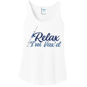 Relax I'm Vax'd Ladies Essential Tank