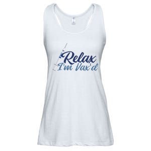 Relax I'm Vax'd Ladies Essential Flowy Tank