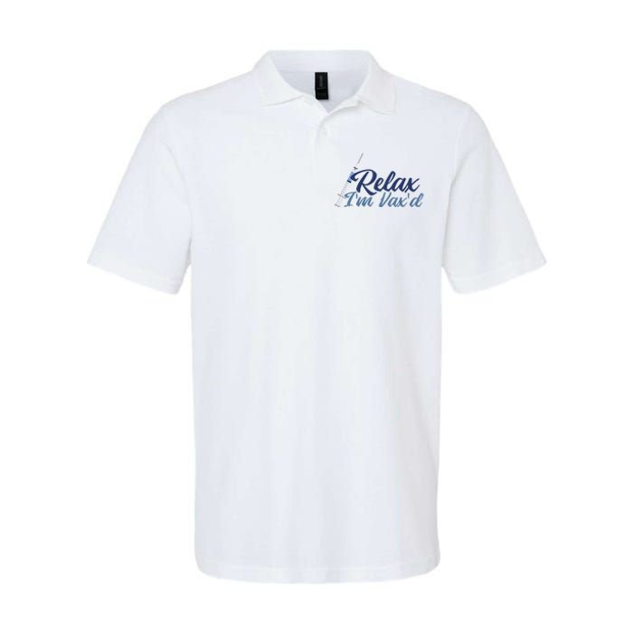 Relax I'm Vax'd Softstyle Adult Sport Polo