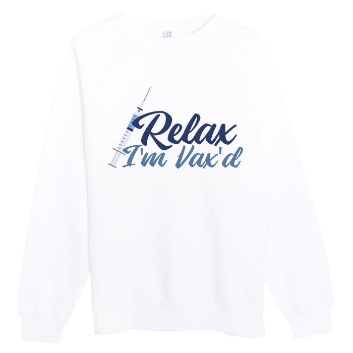 Relax I'm Vax'd Premium Crewneck Sweatshirt