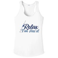 Relax I'm Vax'd Ladies PosiCharge Competitor Racerback Tank