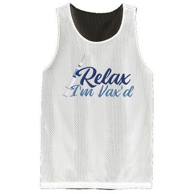 Relax I'm Vax'd Mesh Reversible Basketball Jersey Tank