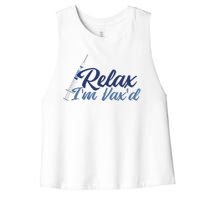 Relax I'm Vax'd Women's Racerback Cropped Tank