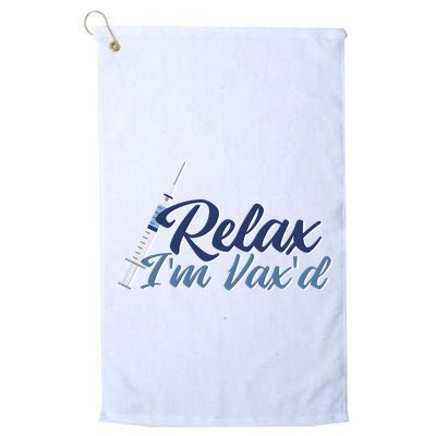 Relax I'm Vax'd Golf Towel