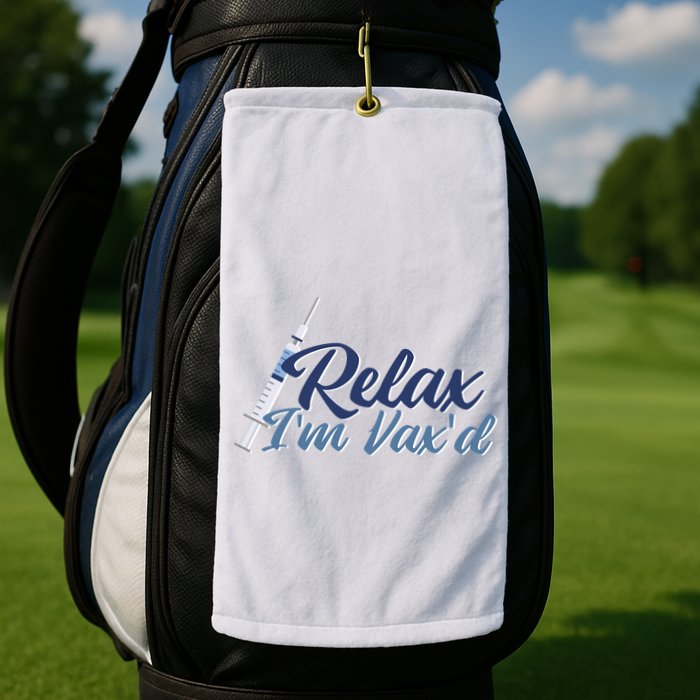 Relax I'm Vax'd Golf Towel