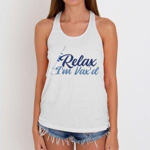 Relax I'm Vax'd Women's Knotted Racerback Tank