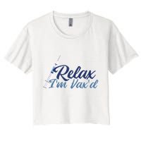 Relax I'm Vax'd Crop Top
