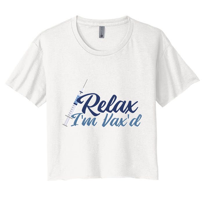 Relax I'm Vax'd Crop Top