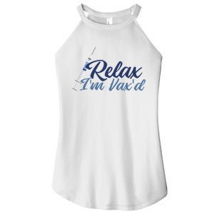 Relax I'm Vax'd Women's Perfect Tri Rocker Tank