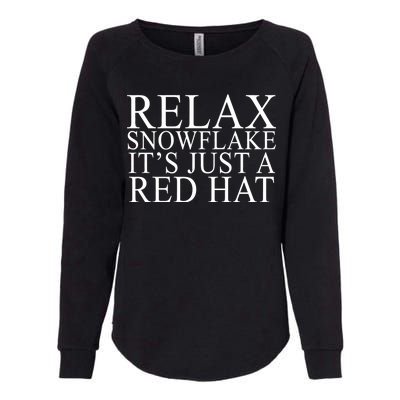 Relax It's Just A Red Hat Pro MAGA Trump 2020 Womens California Wash Sweatshirt