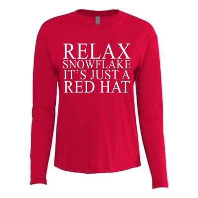 Relax It's Just A Red Hat Pro MAGA Trump 2020 Womens Cotton Relaxed Long Sleeve T-Shirt