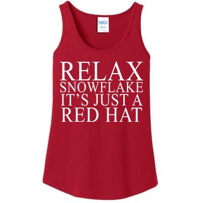 Relax It's Just A Red Hat Pro MAGA Trump 2020 Ladies Essential Tank