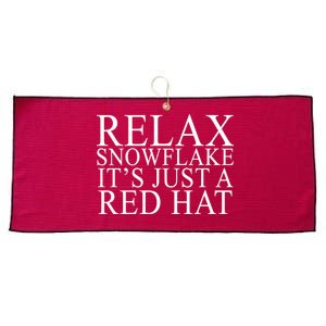 Relax It's Just A Red Hat Pro MAGA Trump 2020 Large Microfiber Waffle Golf Towel