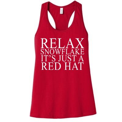 Relax It's Just A Red Hat Pro MAGA Trump 2020 Women's Racerback Tank