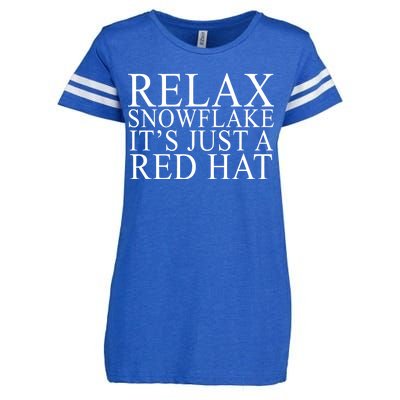 Relax It's Just A Red Hat Pro MAGA Trump 2020 Enza Ladies Jersey Football T-Shirt