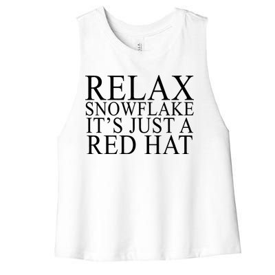 Relax It's Just A Red Hat Pro MAGA Trump 2020 Women's Racerback Cropped Tank