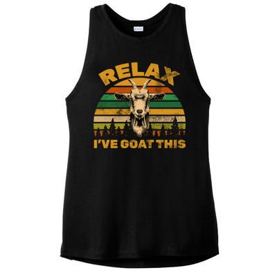 Relax I've Goat This Ladies PosiCharge Tri-Blend Wicking Tank