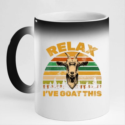 Relax I've Goat This 11oz Black Color Changing Mug