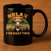 Relax I've Goat This 11oz C Handle Ceramic Mug