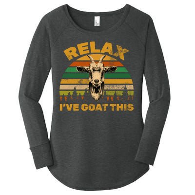 Relax I've Goat This Women's Perfect Tri Tunic Long Sleeve Shirt