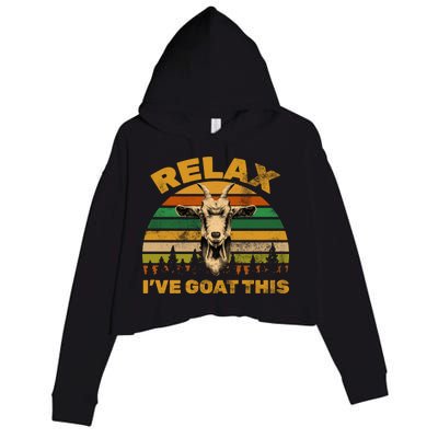 Relax I've Goat This Crop Fleece Hoodie