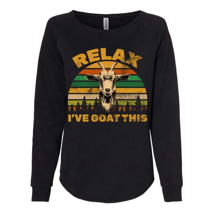 Relax I've Goat This Womens California Wash Sweatshirt