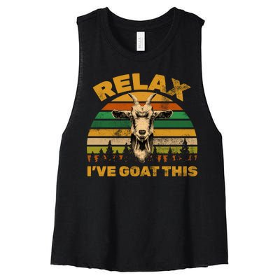 Relax I've Goat This Women's Racerback Cropped Tank