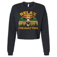 Relax I've Goat This Cropped Pullover Crew