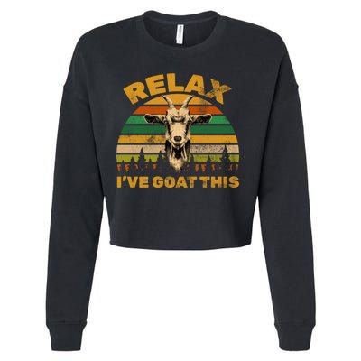 Relax I've Goat This Cropped Pullover Crew