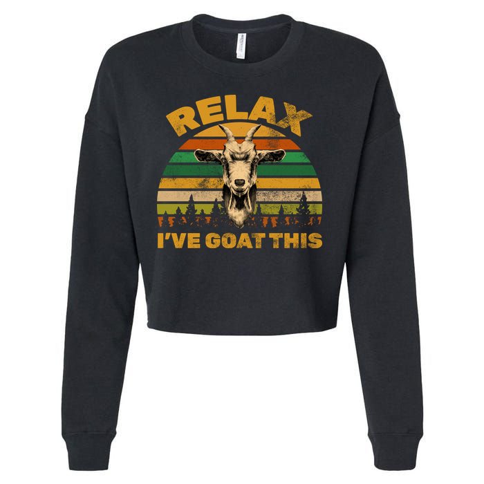 Relax I've Goat This Cropped Pullover Crew