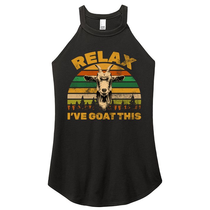 Relax I've Goat This Women's Perfect Tri Rocker Tank
