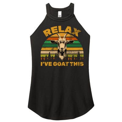 Relax I've Goat This Women's Perfect Tri Rocker Tank