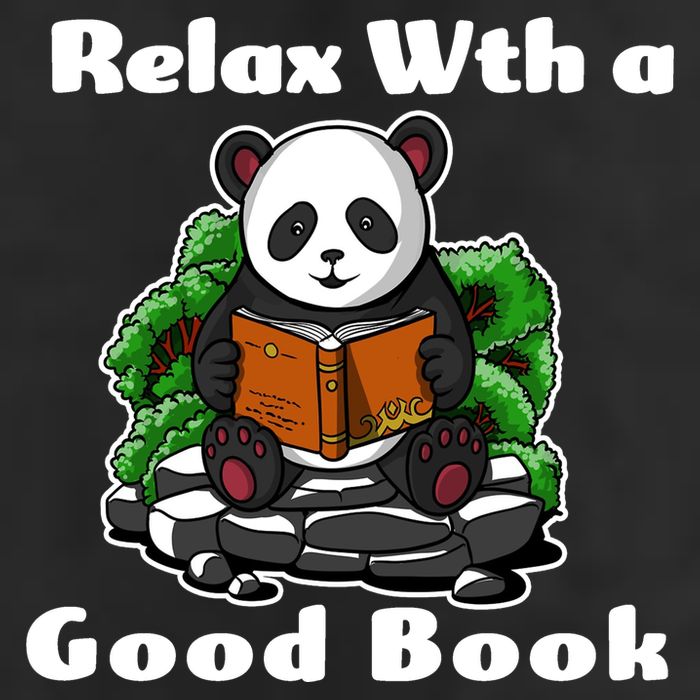 Relax With A Book Cute Panda Adult Drive Performance Visor