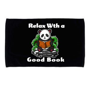 Relax With A Book Cute Panda Microfiber Hand Towel