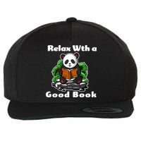 Relax With A Book Cute Panda Wool Snapback Cap