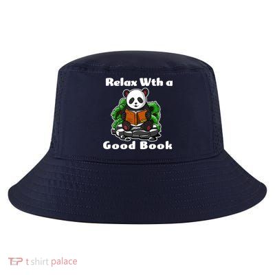 Relax With A Book Cute Panda Cool Comfort Performance Bucket Hat