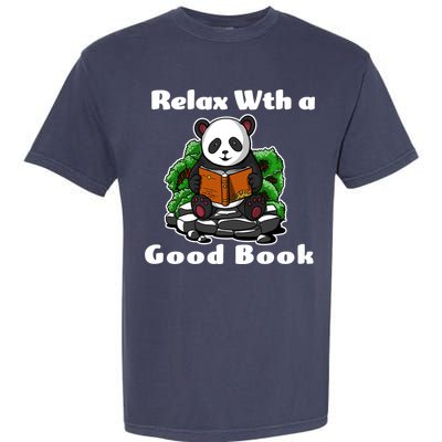 Relax With A Book Cute Panda Garment-Dyed Heavyweight T-Shirt
